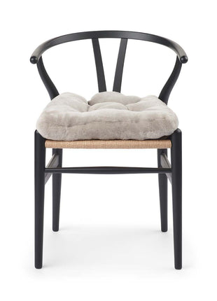 Mokassin-Sitzbezug | Kalblederrücken Silber Grau