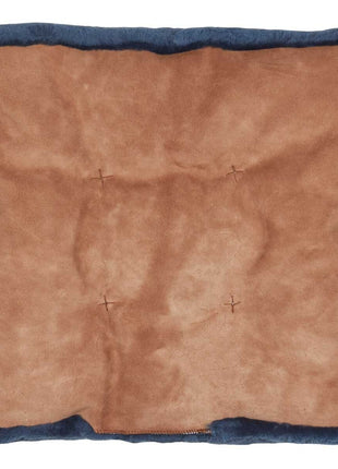 Mokassin-Sitzbezug | Kalblederrücken Marineblau (Dunkel)