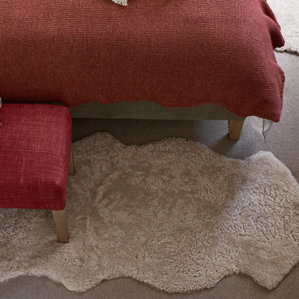 Merino Doppeltes Lammfell | Kurzhaar | 170x60 cm Taupe