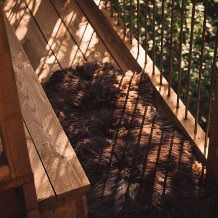 Öko-Lammfell | England | 90x60 cm Natürlich Dunkelbraun