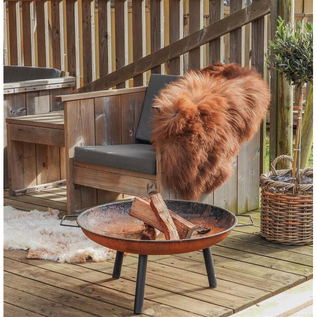 Öko-Lammfell | Mongolei Naturbraun | Ca. 90x60 cm