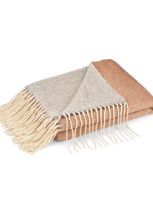 Premium Wolldecke | Mohair | 130x170 cm Rost/Grau