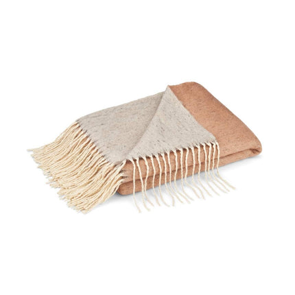Premium Wolldecke | Mohair | 130x170 cm Rost/Grau