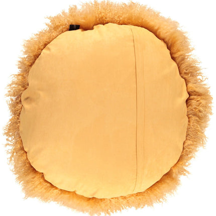 Lammfellkissen | Tibet | D38 cm | D45 cm | D62 cm Goldgelb
