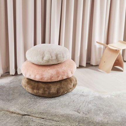 Velourkissen | Neuseeland | D45 & D62 cm Beige