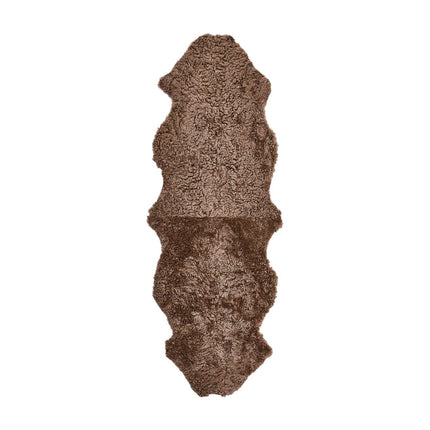 Merino Doppeltes Lammfell | Kurzhaar | 170x60 cm Taupe