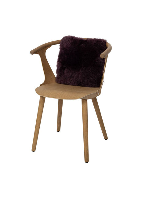 Fellkissen Langhaar | Neuseeland | 40x40 cm Aubergine