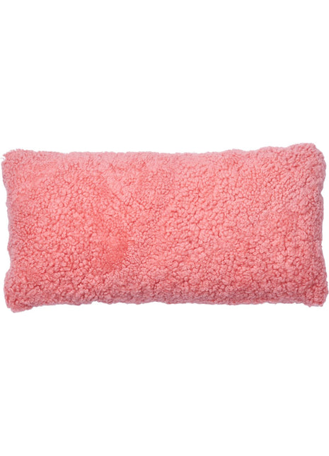 Lammfellkissen | Kurzhaar | Neuseeland | Doppelseitig | 30x60 cm Korallen Lantana