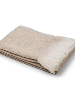 Wolldecke | Mohair | 130x170 cm Hellbeige