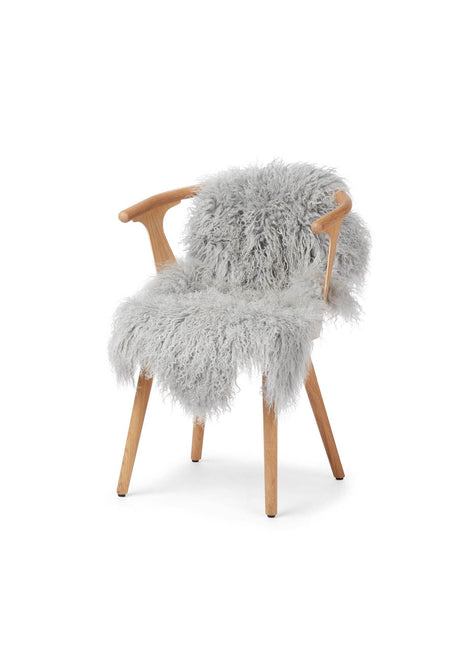 Lammfell | Tibet | 85x50 cm Eschegrau/Hellgrau