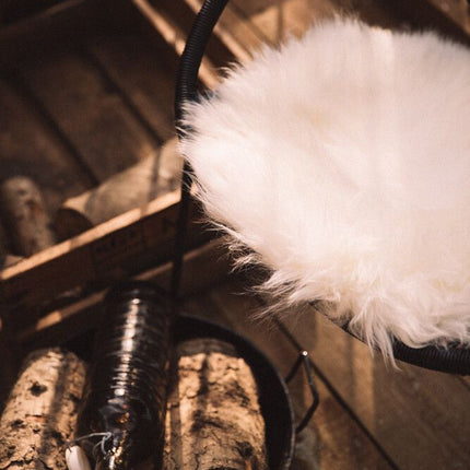 Stuhlkissen Premium | Langhaar | Neuseeland | D34cm Weiß