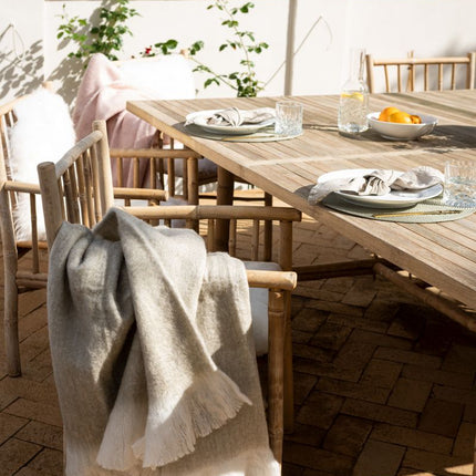 Wolldecke | Mohair | 130x170 cm Hellbeige