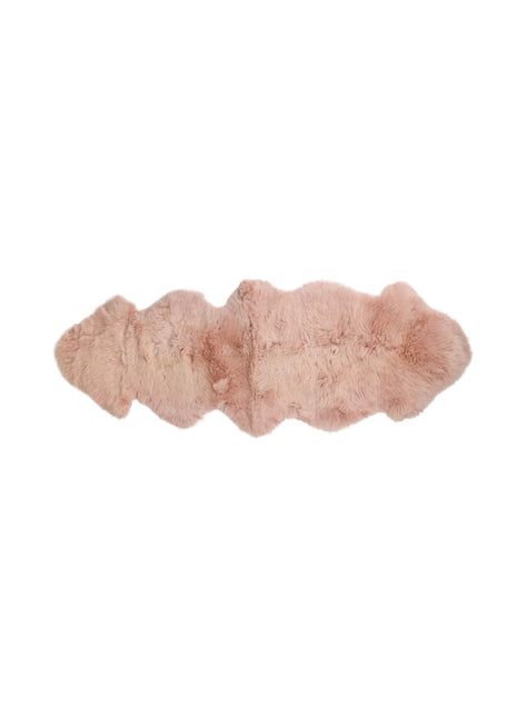 Merino Doppeltes Lammfell | Langhaar | 170x60 cm Rosa