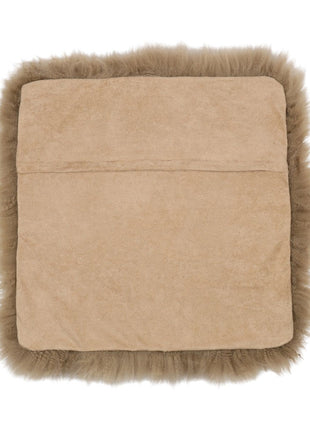 Fellkissenbezug | Langhaar | Neuseeland | 40x40 cm Taupe