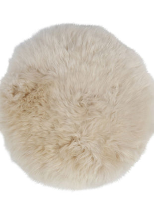 Stuhlkissen Premium | Langhaar | Neuseeland | D34cm Leinen