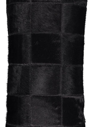 Kuhfellkissen Premium | Brasilien | 30x60 cm Schwarz