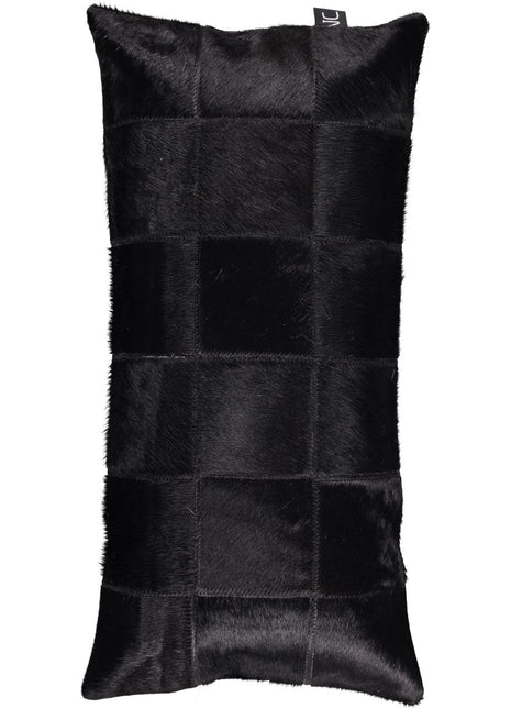 Kuhfellkissen Premium | Brasilien | 30x60 cm Schwarz