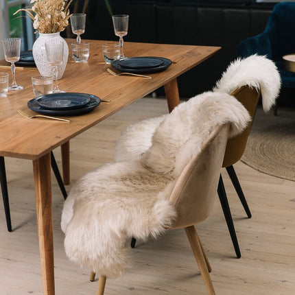 Merino Lammfell | Neuseeland | Ca. 90x60 cm Leinen