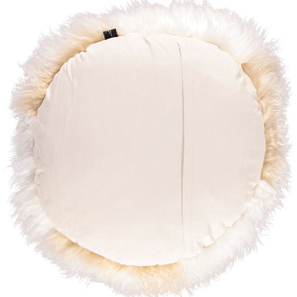 Lammfellkissen | Tibet | D38 cm | D45 cm | D62 cm Arctic Sunrise/Elfenbein