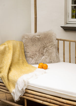 Wolldecke | Mohair | 130x170 cm Senf