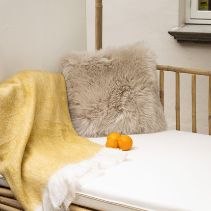 Wolldecke | Mohair | 130x170 cm Senf
