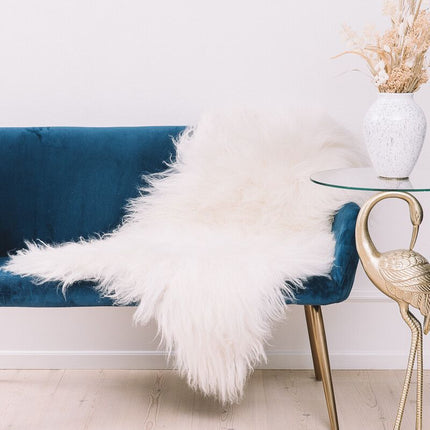 Lammfell Premium | Langhaar | Island | 90x60 cm Graue Brisa