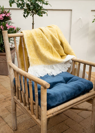 Wolldecke | Mohair | 130x170 cm Senf