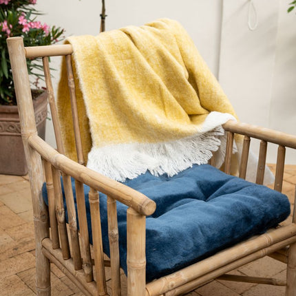 Wolldecke | Mohair | 130x170 cm Senf