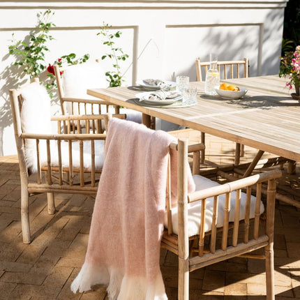 Wolldecke | Mohair | 130x170 cm Hellrosa