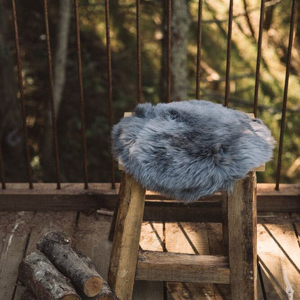 Lammfell Sitzkissen | Neuseeland | D34 Dunkelgrau