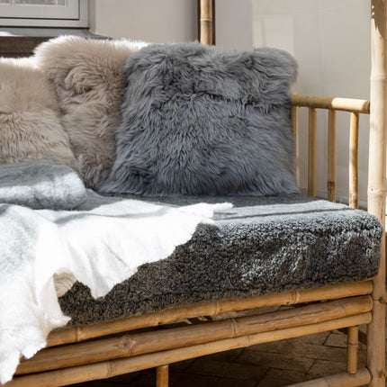 Wolldecke | Mohair | 130x170 cm Hellgrau