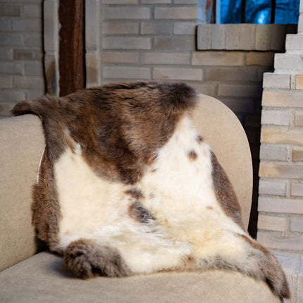 Himalaya Fell | Naturfasern | 95x60 cm Dunkel Gefleckt