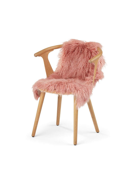 Lammfell aus Tibet | Ca. 85x60 cm Rosa