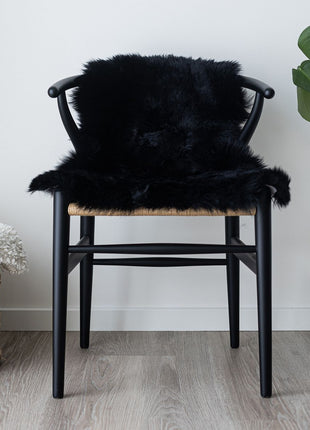 Merino Lammfell | Neuseeland | Ca. 90x60 cm Schwarz