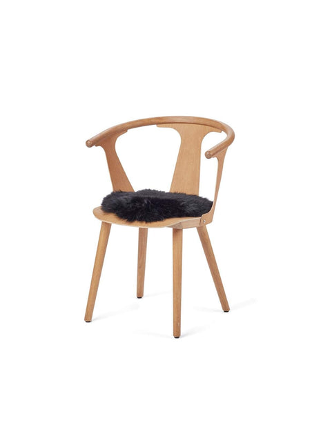 Lammfell Sitzkissen | Neuseeland | D34 Schwarz