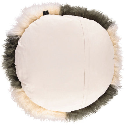 Lammfellkissen | Tibet | D38 cm | D45 cm | D62 cm Arctic Sunrise/Heckengrün