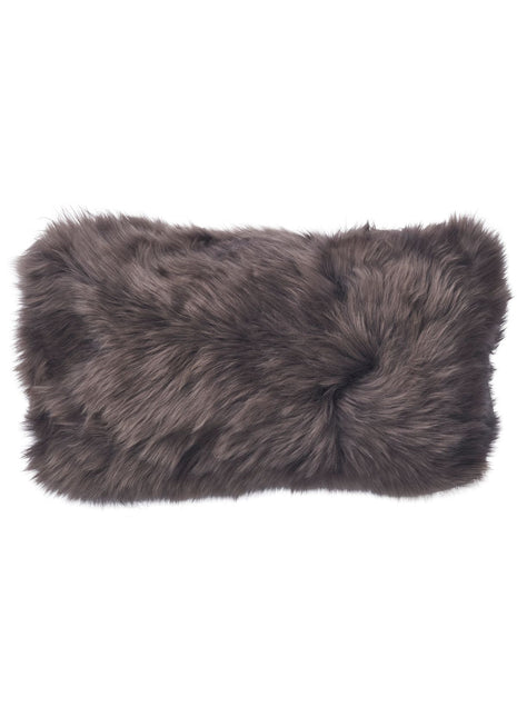 Doppelseitiges Kissen | Langhaar | Neuseeland | 25x50 cm Walnuss