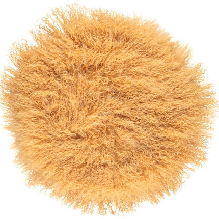 Lammfellkissen | Tibet | D38 cm | D45 cm | D62 cm Goldgelb