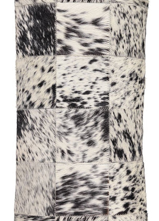 Kuhfellkissen Premium | Brasilien | 30x60 cm Salz/Pfeffer/Schwarz/Weiß
