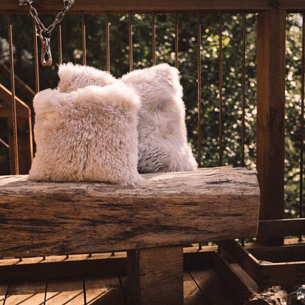 Fellkissen Langhaar | Neuseeland | 40x40 cm Leinen