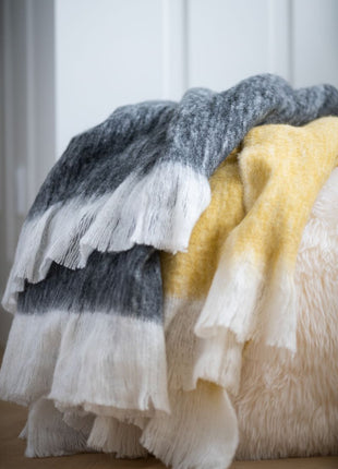 Wolldecke | Mohair | 130x170 cm Schwarz