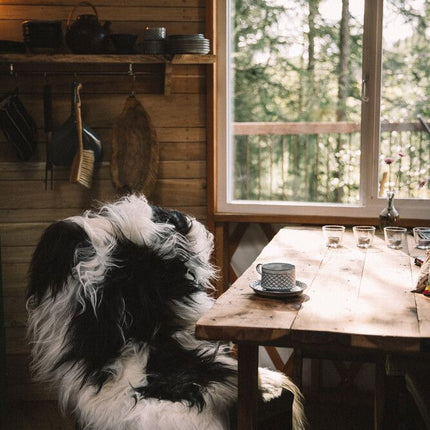 Lammfell Premium | Langhaar | Island | 90x60 cm Graue Brisa