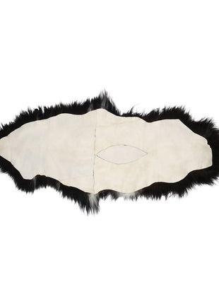 Dobbeltes Lammfell | Island | 160x60 cm Schwarz