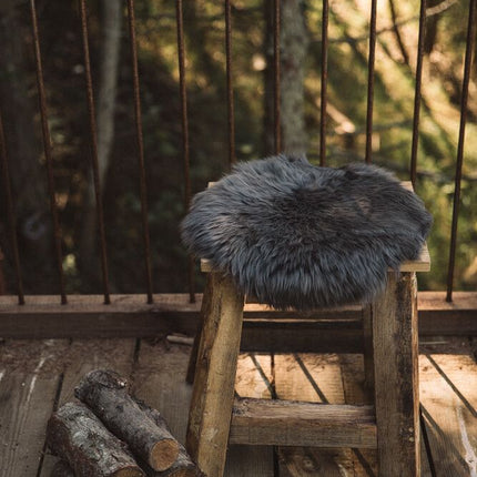 Lammfell Sitzkissen | Neuseeland | D34 Schwarz