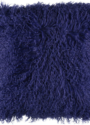 Lammfellkissen Premium | Tibet | 40x40 cm | 28x56 cm Marineblau (Dunkel)