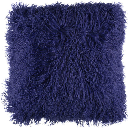 Lammfellkissen Premium | Tibet | 40x40 cm | 28x56 cm Marineblau (Dunkel)