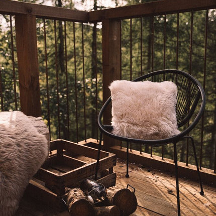 Fellkissen Langhaar | Neuseeland | 40x40 cm Warm Sand