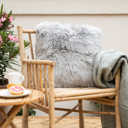 Wolldecke | Mohair | 130x170 cm Hellgrau