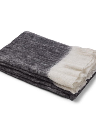 Wolldecke | Mohair | 130x170 cm Schwarz