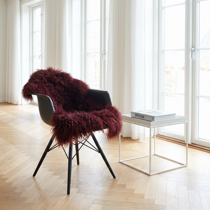 Lammfell Premium | Tibet | 85x50 cm  Bordeauxrot